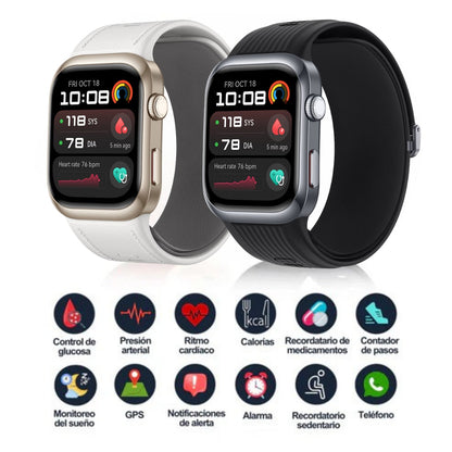 Reloj inteligente Y68 | Monitor médico 3 en 1 | Menú italiano